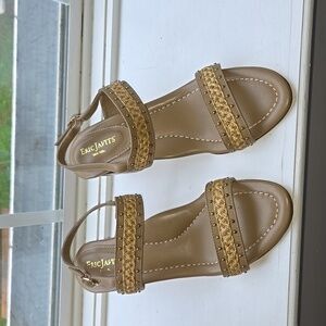 Eric Javits Tan Leather Sandals Size 9.5